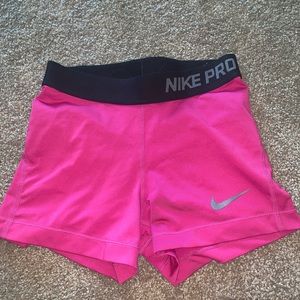 Pink nike pro spandex size small